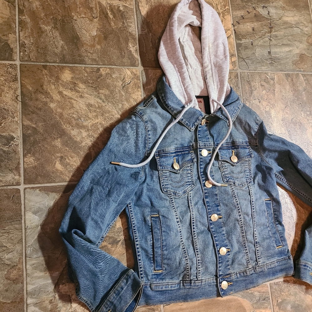 TRUE RELIGION HOODED DENIUM JACKET - Picture 6 of 11